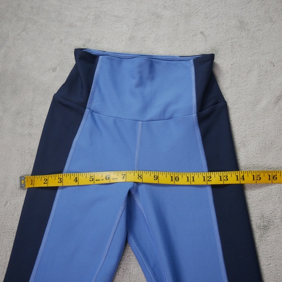 A&F YPB SculptLux Ultra High Rise 7/8 XS Short Blue Colorblock Athletic Leggings - Picture 8 of 12